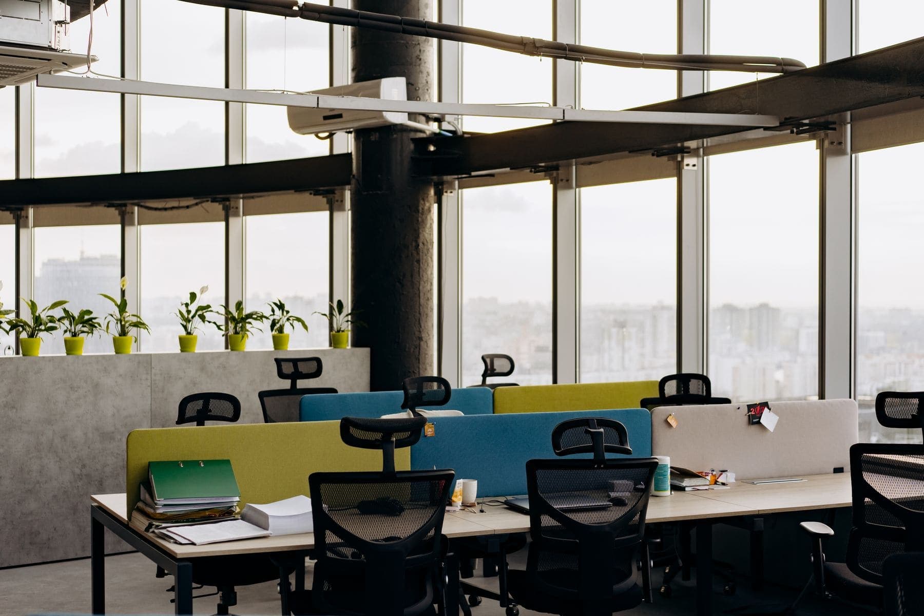 Open-plan office ready for an out-of-hours repaint
